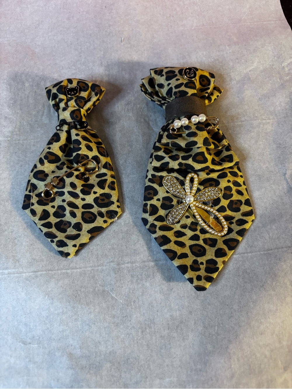 Leopard Print  mommy & me Accessories Set with Gold Charms..